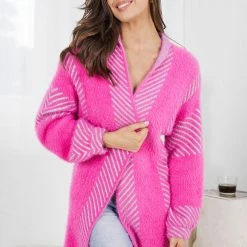 Pink Diamond Tima Cardigan - Pink Print 12 Pink Diamond Tima Cardigan - Pink Print