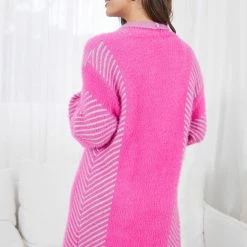 Pink Diamond Tima Cardigan - Pink Print 13 Pink Diamond Tima Cardigan - Pink Print