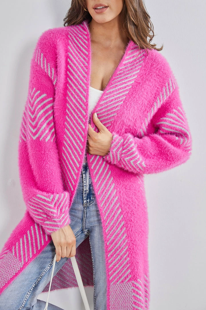 Pink Diamond Tima Cardigan - Pink Print 8 Pink Diamond Tima Cardigan - Pink Print