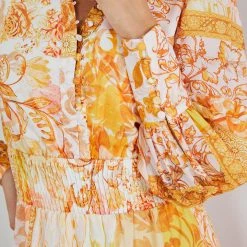 Wild Ginger Tirzanna Dress - Yellow Print CLOTHING 15 Wild Ginger Tirzanna Dress - Yellow Print CLOTHING
