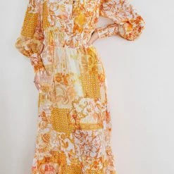 Wild Ginger Tirzanna Dress - Yellow Print CLOTHING 12 Wild Ginger Tirzanna Dress - Yellow Print CLOTHING