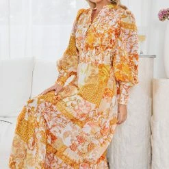 Wild Ginger Tirzanna Dress - Yellow Print CLOTHING 14 Wild Ginger Tirzanna Dress - Yellow Print CLOTHING