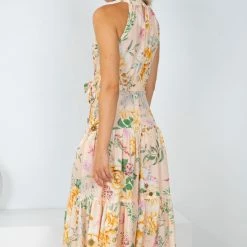Qtrend Fashion PTY LTD Tobi Dress - Peach Floral CLOTHING