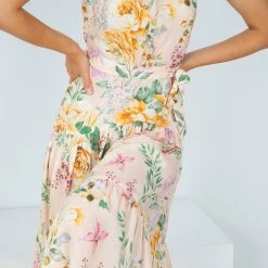 Qtrend Fashion PTY LTD Tobi Dress - Peach Floral CLOTHING 11 Qtrend Fashion PTY LTD Tobi Dress - Peach Floral CLOTHING