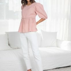 Ebby And I Tonya Top - Dusty Pink CLOTHING 11 Ebby And I Tonya Top - Dusty Pink CLOTHING