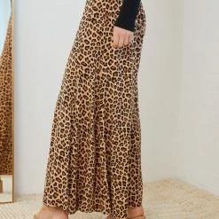 Miracle Fashion Tova Pants - Mocha Print CLOTHING