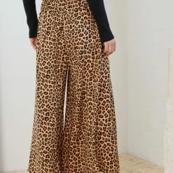 Miracle Fashion Tova Pants - Mocha Print CLOTHING