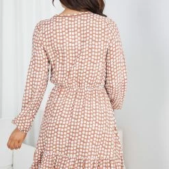 Miracle Fashion Tumanna Dress - Tan Spot