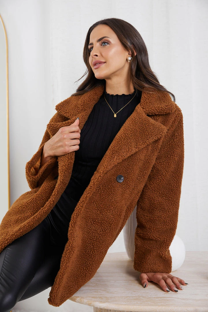 Pink Diamond Ursala Jacket - Tan CLOTHING 5 Pink Diamond Ursala Jacket - Tan CLOTHING