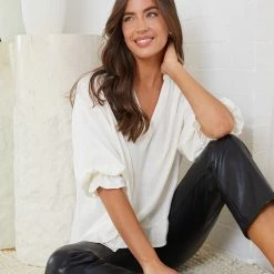 Miracle Fashion Viviette Blouse - White CLOTHING 15 Miracle Fashion Viviette Blouse - White CLOTHING