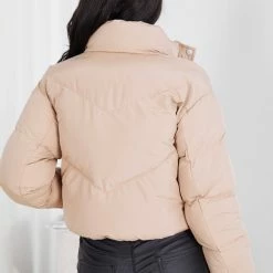 Style Box CLOTHING Vylet Puffer Jacket - Camel