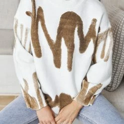 Pink Diamond Wasilla Knit - White Print