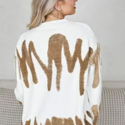 Pink Diamond Wasilla Knit - White Print