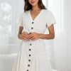 HQ Fashion CLOTHING Wela Dress - Beige 2 HQ Fashion CLOTHING Wela Dress - Beige