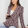 White Closet Winfrey Blazer - Red Check CLOTHING 2 White Closet Winfrey Blazer - Red Check CLOTHING