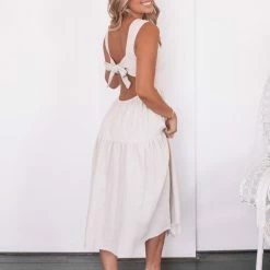 Qtrend Fashion PTY LTD Winslove Dress - Beige CLOTHING