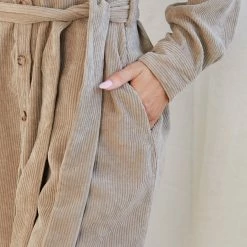 Desire CLOTHING Wrenley Shirt Dress - Beige 15 Desire CLOTHING Wrenley Shirt Dress - Beige