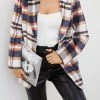 Pink Diamond Yaellise Blazer - Cream Check CLOTHING