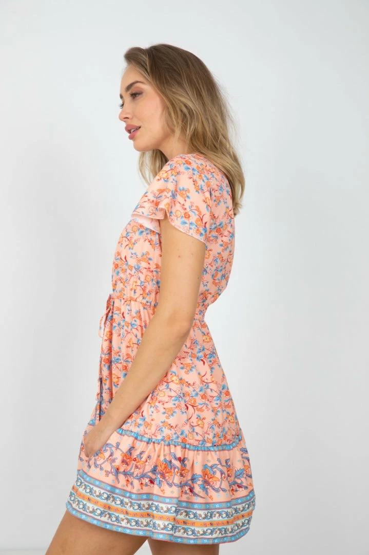 HQ Fashion CLOTHING Yanet Dress - Berry Print 5 HQ Fashion CLOTHING Yanet Dress - Berry Print