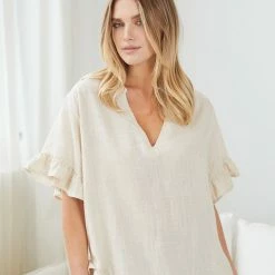 Miracle Fashion Yarie Blouse - Beige CLOTHING