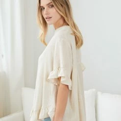 Miracle Fashion Yarie Blouse - Beige CLOTHING 11 Miracle Fashion Yarie Blouse - Beige CLOTHING