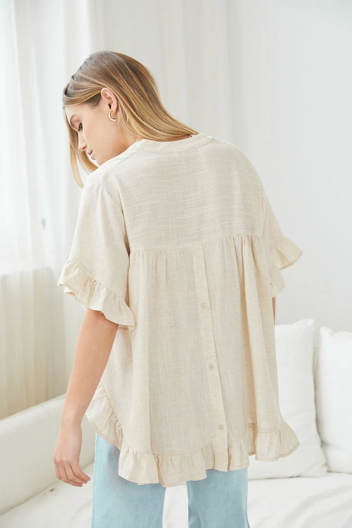 Miracle Fashion Yarie Blouse - Beige CLOTHING 4 Miracle Fashion Yarie Blouse - Beige CLOTHING