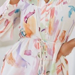 Desire CLOTHING Yarla Dress - White Print