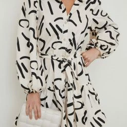 YH & Co (Chloe Yip) CLOTHING Yorkie Dress - Beige Print