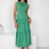 YH & Co (Chloe Yip) Yoshi Dress - Green Floral CLOTHING
