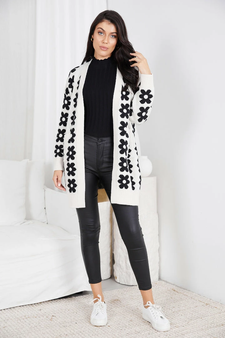 Miracle Fashion CLOTHING Yssabelline Cardigan - Black Floral 7 Miracle Fashion CLOTHING Yssabelline Cardigan - Black Floral