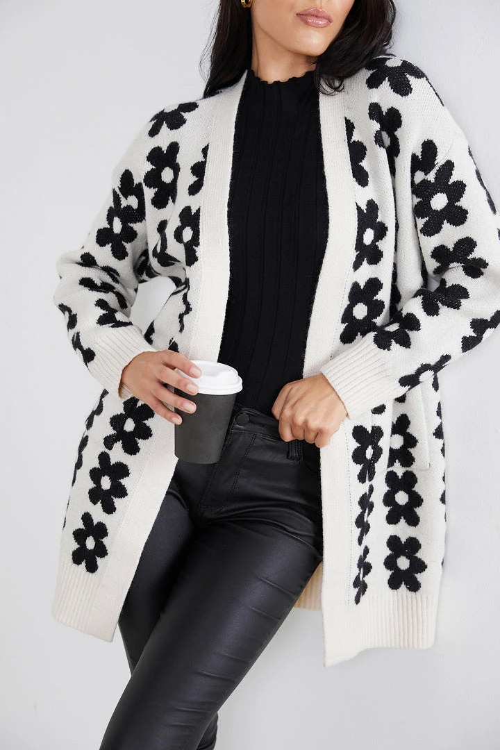 Miracle Fashion CLOTHING Yssabelline Cardigan - Black Floral 3 Miracle Fashion CLOTHING Yssabelline Cardigan - Black Floral