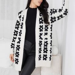 Miracle Fashion CLOTHING Yssabelline Cardigan - Black Floral 14 Miracle Fashion CLOTHING Yssabelline Cardigan - Black Floral