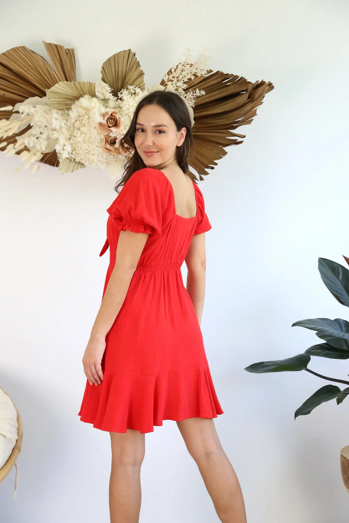 WeLove Fashion CLOTHING Yule Dress - Red 5 WeLove Fashion CLOTHING Yule Dress - Red