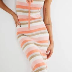 Indikah Zayna Dress - Multi Stripe CLOTHING 10 Indikah Zayna Dress - Multi Stripe CLOTHING