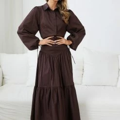 Bubblegum Clothing Zemira Blouse - Chocolate