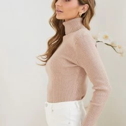 Qtrend Fashion PTY LTD CLOTHING Zeruah Knit Top - Beige