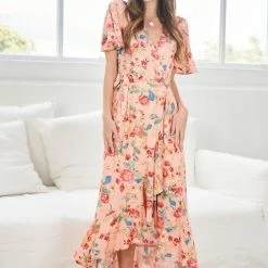 Rock Denim Zimma Dress - Blush Floral CLOTHING