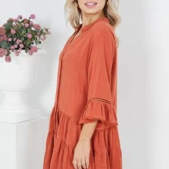 Style Box CLOTHING Zoya Dress - Rust 11 Style Box CLOTHING Zoya Dress - Rust