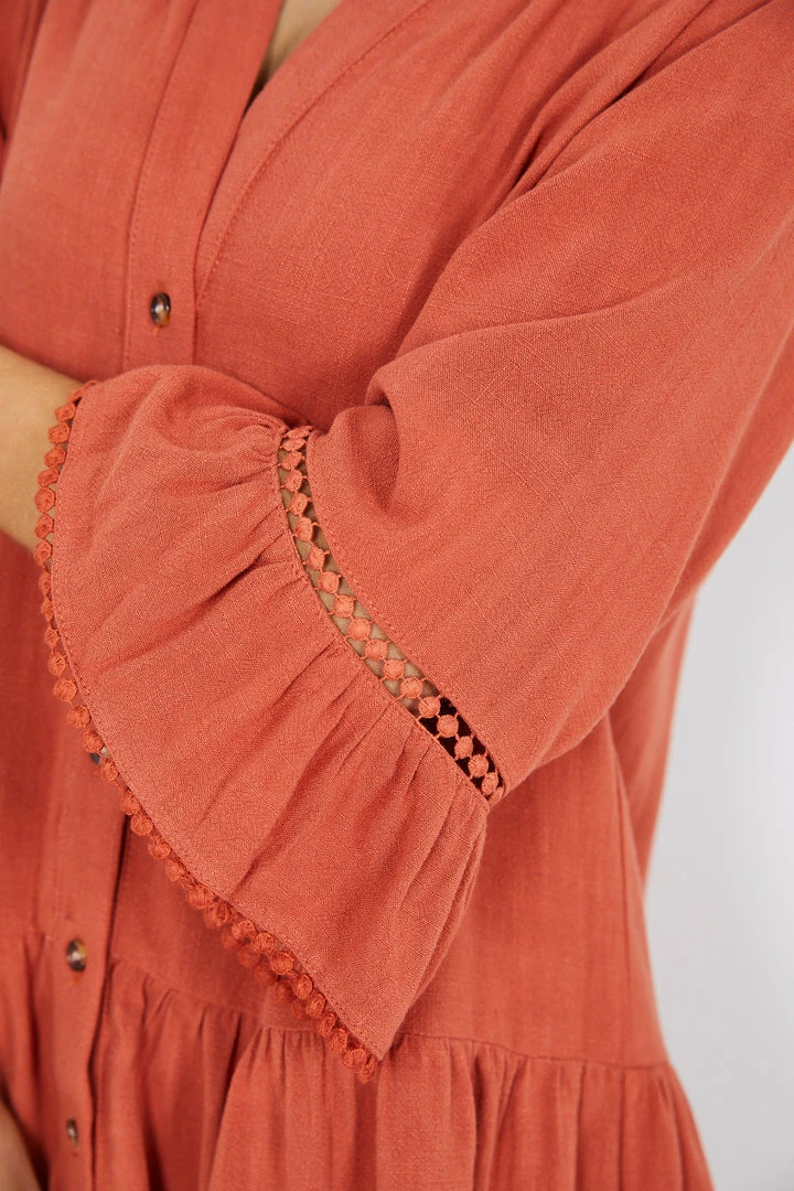 Style Box CLOTHING Zoya Dress - Rust 9 Style Box CLOTHING Zoya Dress - Rust