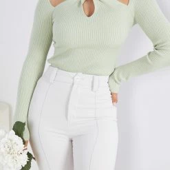 Style State Zweena Knit Top - Avocado