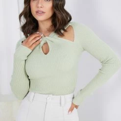 Style State Zweena Knit Top - Avocado