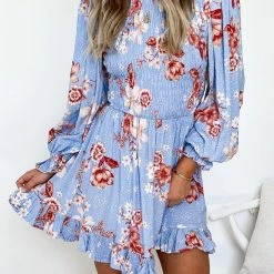 Willo Fashion Adreana Dress - Blue Floral CLOTHING
