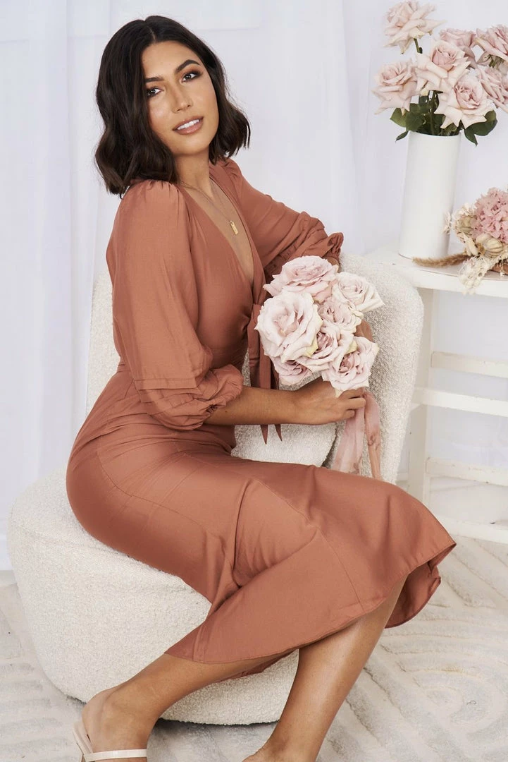 Wild Ginger Aimey Dress - Copper CLOTHING 6 Wild Ginger Aimey Dress - Copper CLOTHING