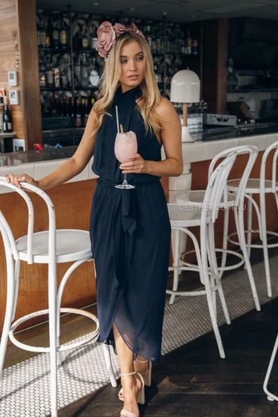 Esther Luxe Amaryllis Dress - Navy 19 Esther Luxe Amaryllis Dress - Navy