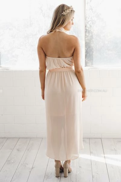 Esther Luxe Amaryllis Dress - Soft Peach CLOTHING 5 Esther Luxe Amaryllis Dress - Soft Peach CLOTHING