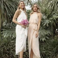 Esther Luxe CLOTHING Amaryllis Maxi Dress - Soft Peach 10 Esther Luxe CLOTHING Amaryllis Maxi Dress - Soft Peach