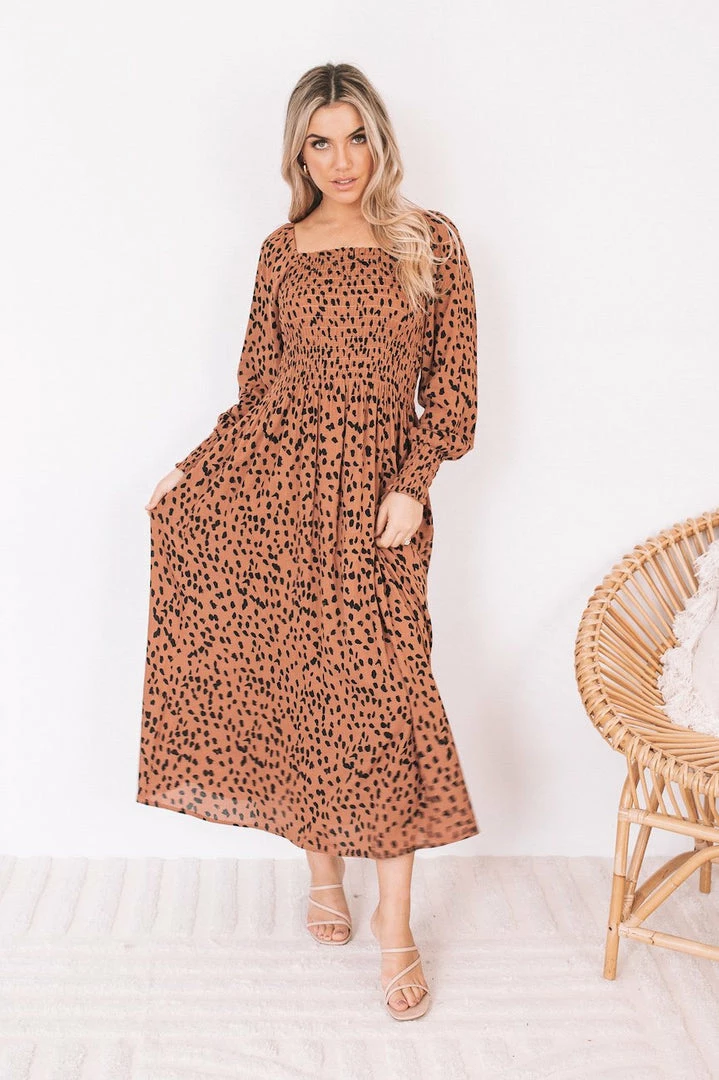 Dream House Ambra Dress - Rust Print CLOTHING 3 Dream House Ambra Dress - Rust Print CLOTHING