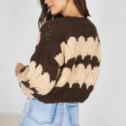 Qtrend Fashion PTY LTD Annibal Cardigan - Chocolate Multi 9 Qtrend Fashion PTY LTD Annibal Cardigan - Chocolate Multi