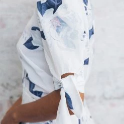 Desire Carmen Dress - White Floral 14 Desire Carmen Dress - White Floral