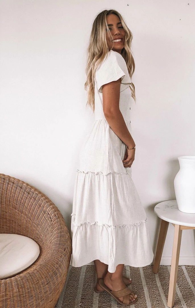 Style Box Celie Dress - Beige CLOTHING 4 Style Box Celie Dress - Beige CLOTHING